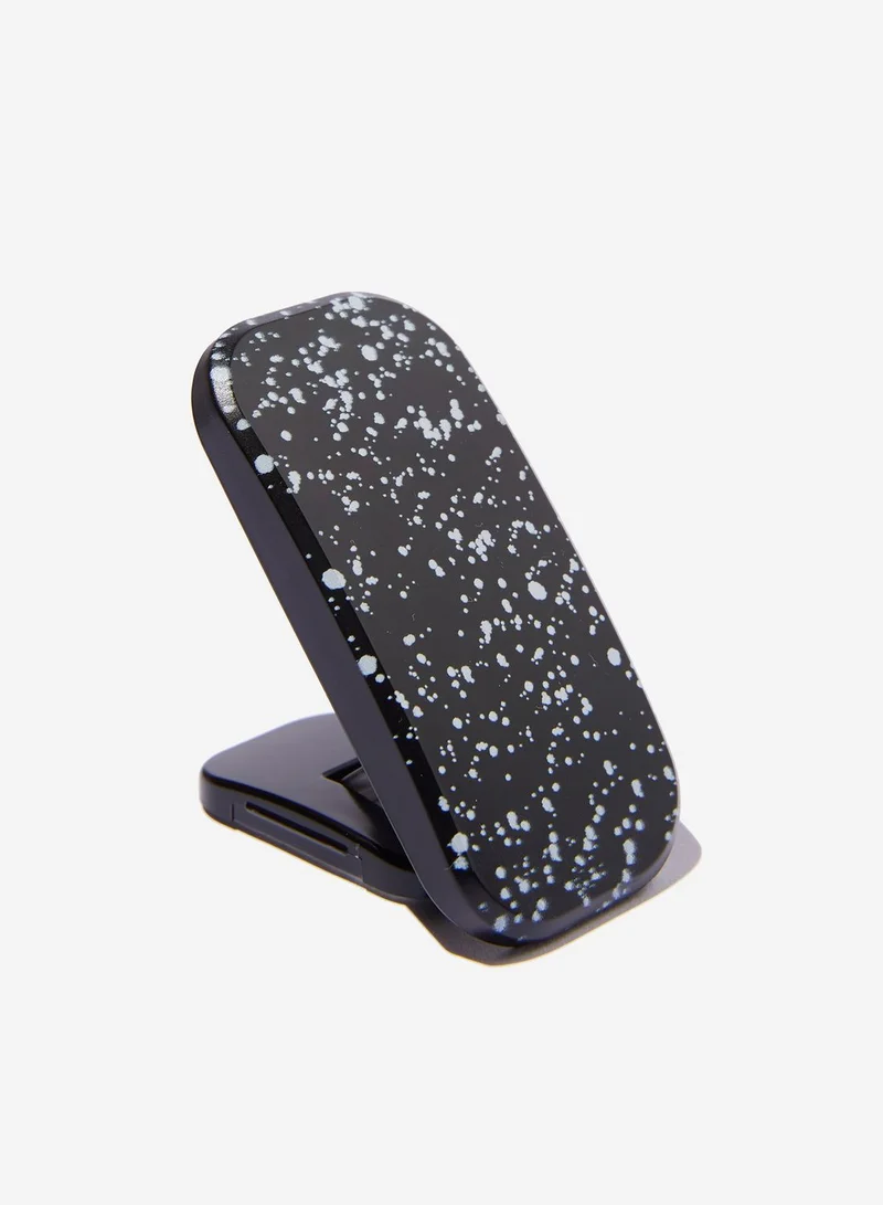 Typo Splatter Black Phone Holder