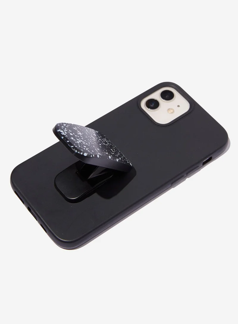 Typo Splatter Black Phone Holder