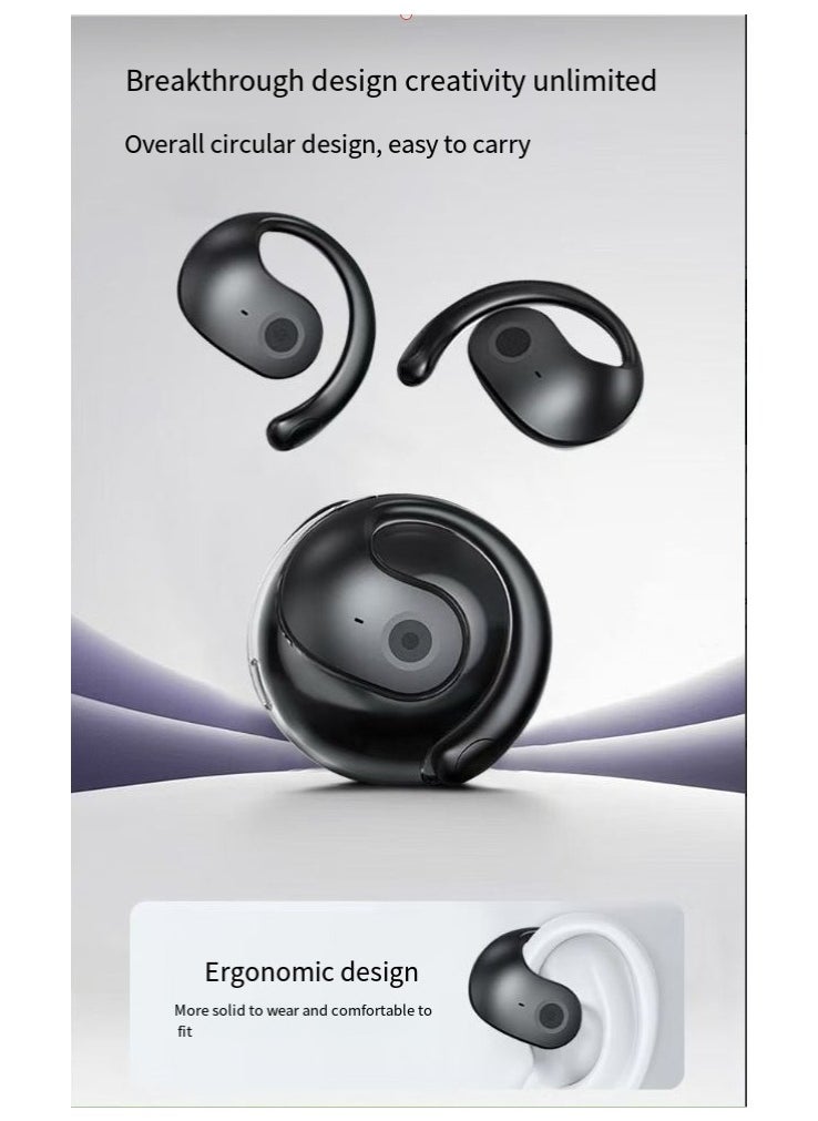 General Small Coconut Ball Bluetooth Headphones Translation Wireless Ear-hook Ultra-long Battery Life Noise Reduction Language Translation Earplugs  - Image 2