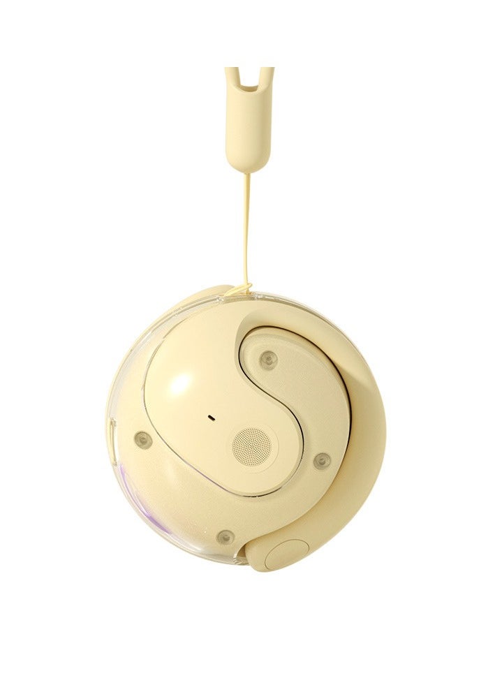 General Small Coconut Ball Bluetooth Headphones Translation Wireless Ear-hook Ultra-long Battery Life Noise Reduction Language Translation Earplugs  - Image 1