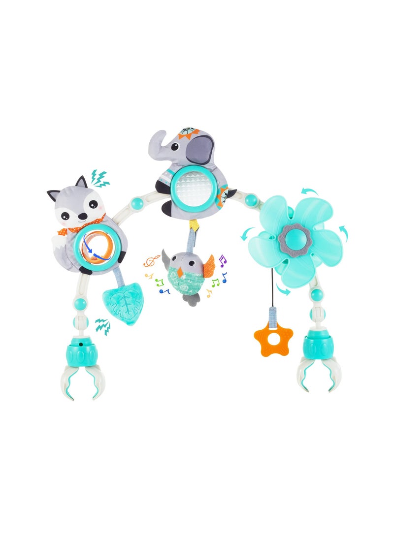 SOLARAE Adjustable Arch Bassinet Toy, Infant and Toddler Stroller Arch Toys Fascinating Baby Crib Toys Interactive Arch Toys Engaging Crib Arch Toys  for Stimulating Baby’s Senses and Developing Motor Skills - Image 1