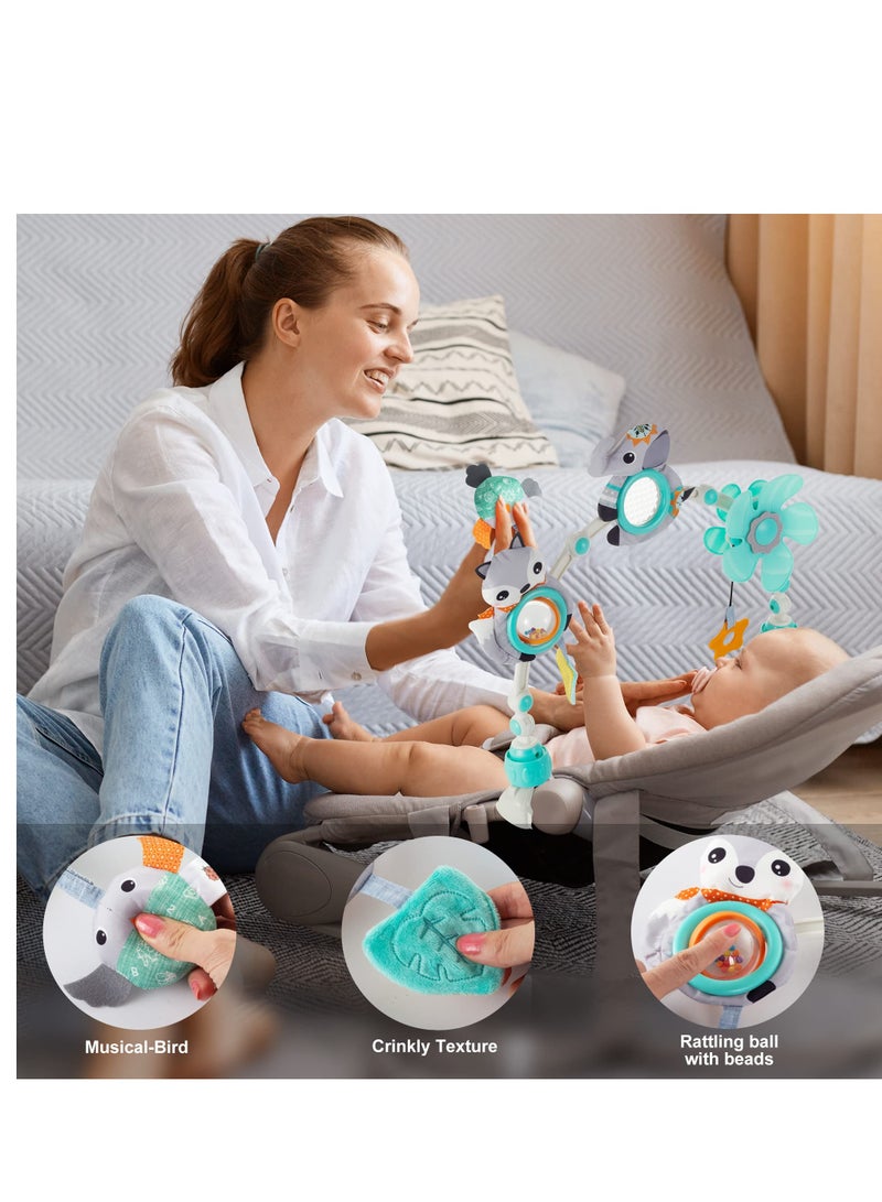 SOLARAE Adjustable Arch Bassinet Toy, Infant and Toddler Stroller Arch Toys Fascinating Baby Crib Toys Interactive Arch Toys Engaging Crib Arch Toys  for Stimulating Baby’s Senses and Developing Motor Skills - Image 4