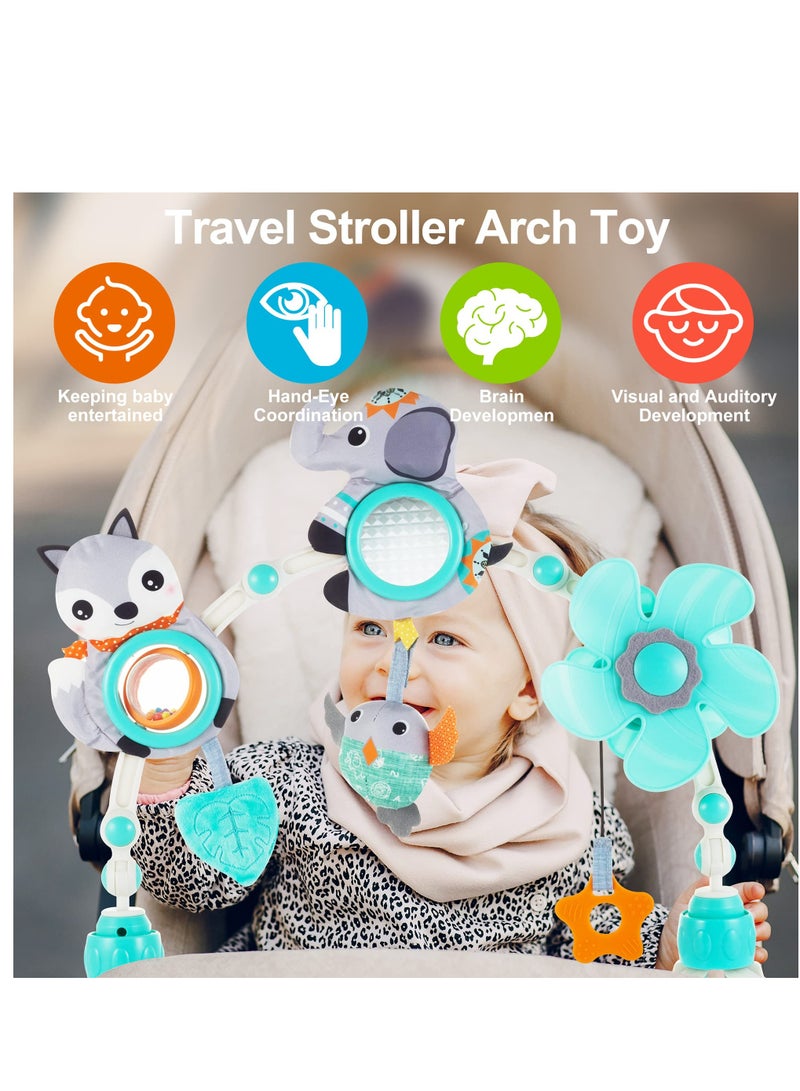 SOLARAE Adjustable Arch Bassinet Toy, Infant and Toddler Stroller Arch Toys Fascinating Baby Crib Toys Interactive Arch Toys Engaging Crib Arch Toys  for Stimulating Baby’s Senses and Developing Motor Skills - Image 3