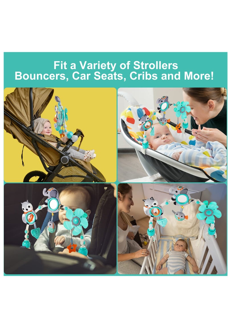 SOLARAE Adjustable Arch Bassinet Toy, Infant and Toddler Stroller Arch Toys Fascinating Baby Crib Toys Interactive Arch Toys Engaging Crib Arch Toys  for Stimulating Baby’s Senses and Developing Motor Skills - Image 2