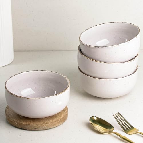 The Earth Store Glossy Lavender Marble 580ml Each Ceramic Bowls Set of 4 for Serving Snacks, Pasta, Noodle, Maggi, Cereal Microwave Safe Bowl Set | Perfect for Gifting, Daily Use - Image 2