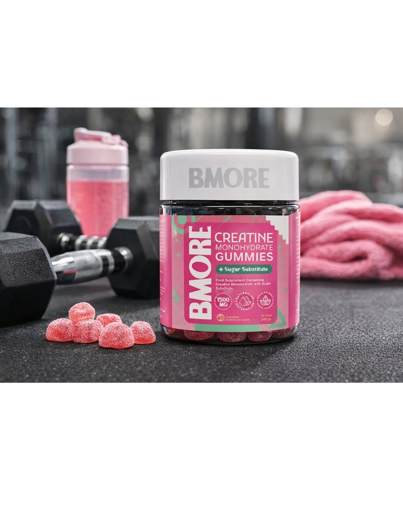 BMORE Creatine Monohydrate Watermelon Flavor 60 Gummies - Image 4