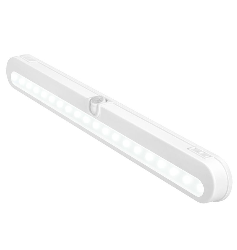 BLS T01L LED Closet Light, Super Bright 20 LED Under Cabinet Lighting Battery Powered/DC Input Wireless Motion Sensing Light, Auto On Off Switch, Motion Sensor & Light Sensor, Light Beam Adjustable - Image 1