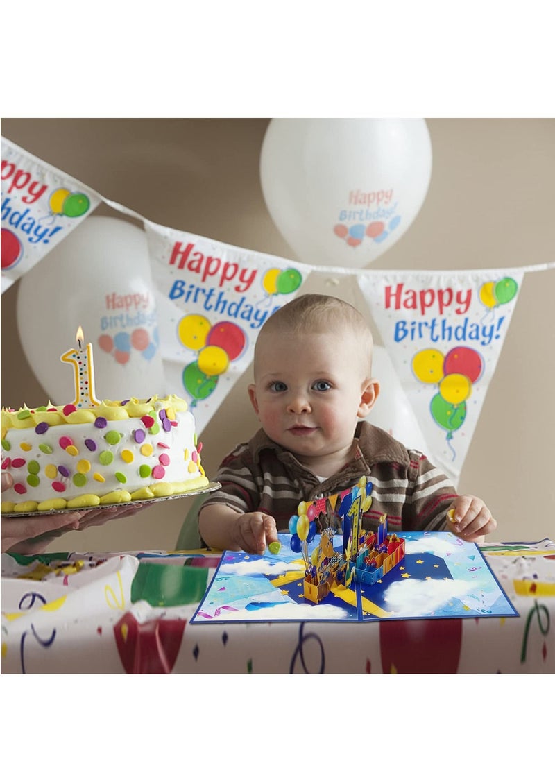 SYOSI 3D Pop Up Card, Handcrafted 3D Pop-Up Greeting Card, Creative Popup Gift Cards for Baby, 1th Anniversary Card for Men Women Girls Boys Lovers Friend - Image 4