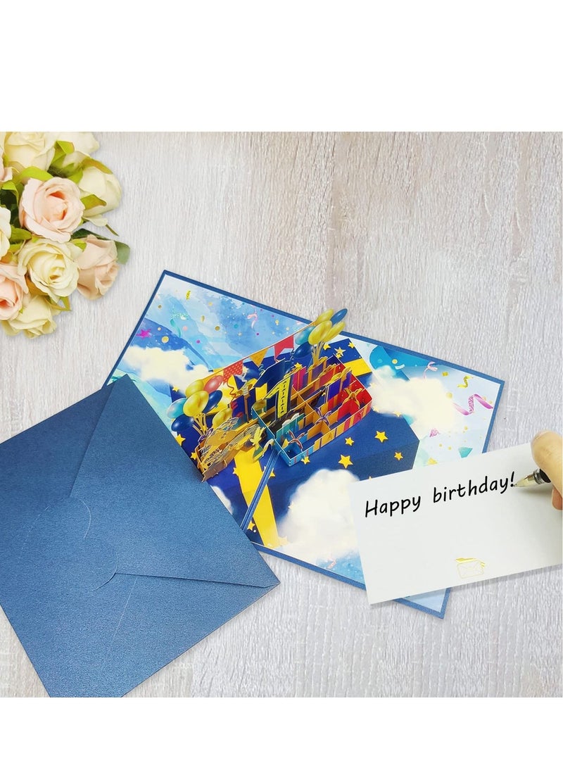 SYOSI 3D Pop Up Card, Handcrafted 3D Pop-Up Greeting Card, Creative Popup Gift Cards for Baby, 1th Anniversary Card for Men Women Girls Boys Lovers Friend - Image 5