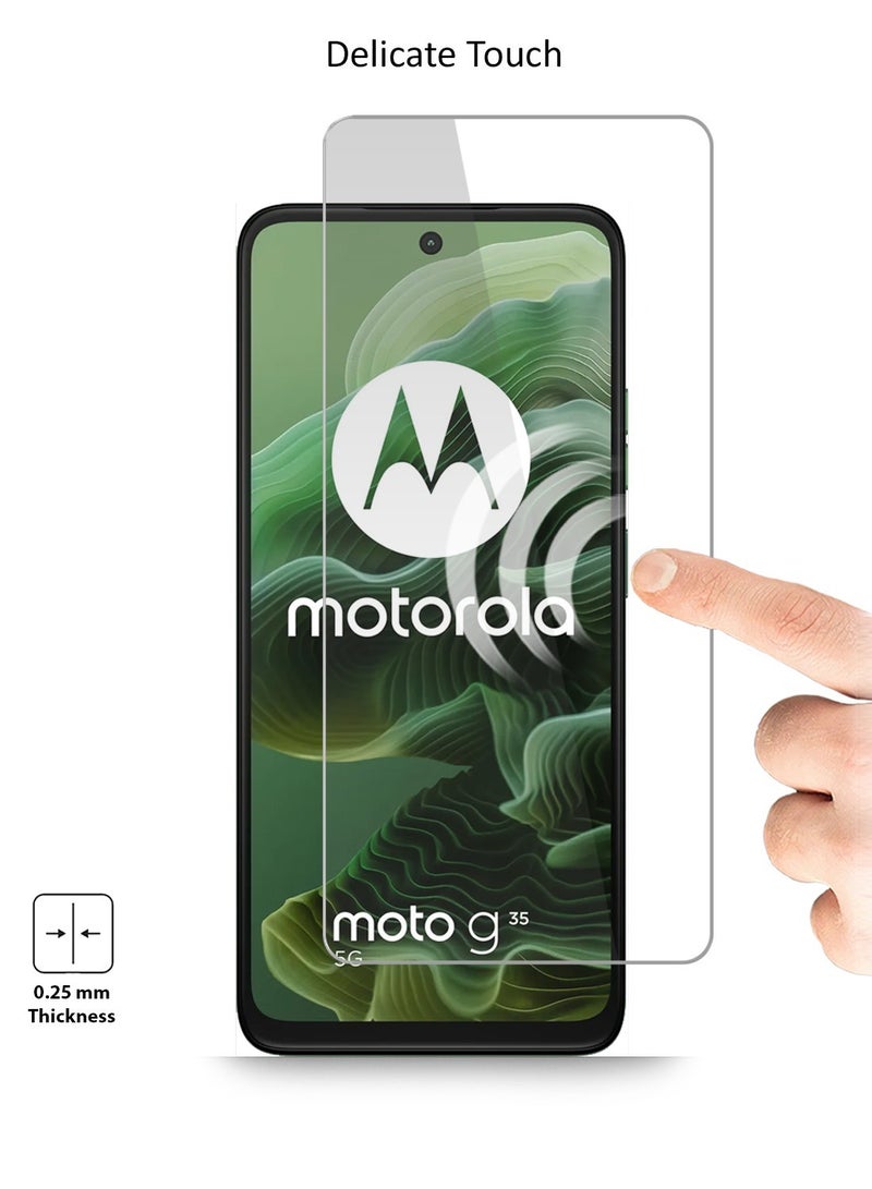 Techie HD Tempered Glass Screen Protector for Motorola Moto G35 - Anti Reflection Anti Bubbles 9H Hardness 0.33 mm Rounded Edges Easy Installation - Image 4
