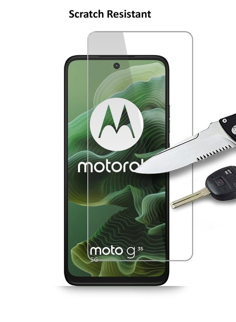 Techie HD Tempered Glass Screen Protector for Motorola Moto G35 - Anti Reflection Anti Bubbles 9H Hardness 0.33 mm Rounded Edges Easy Installation - Image 5