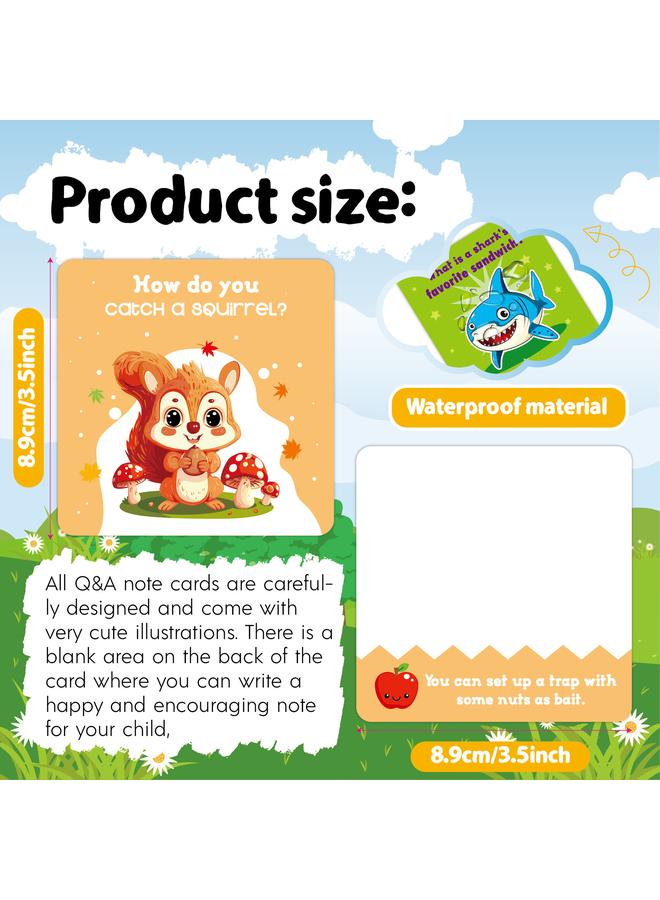 Bluejw New Q & A Card 60 Students Cute Encouragement Card Notes Can Be Written Cartoon Lunch Card - Image 3