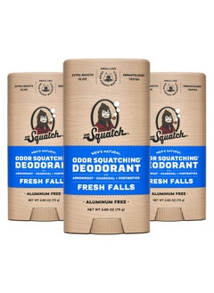 Dr. Squatch Dr. Squatch Natural Deodorant for Men 3 Pack Fresh Falls - Odor-Squatching Men's Deodorant Aluminum Free (2.65 oz, 3 Pack)  - Image 1
