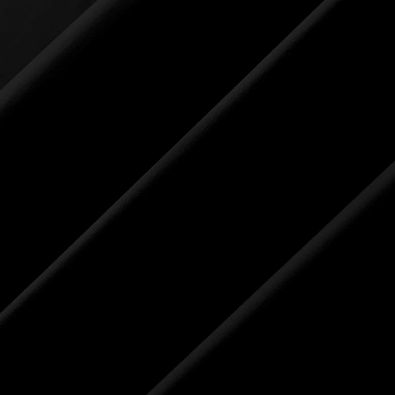Bright Décor Bright Dcor Rod Pocket Blackout Curtains for Bedroom Thermal Insulated Room Darkening Curtain for Living Room Long Door 48 x 96 inch 2 Panels Black - Image 3