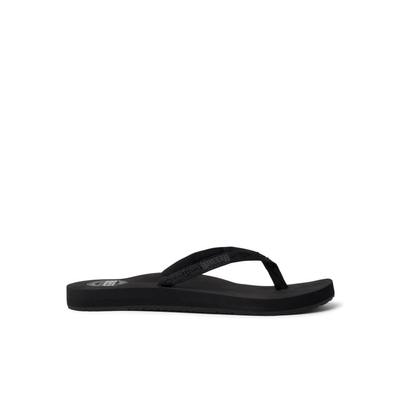 Reef Ginger Womens Beach Flip Flop, Soft Woven Strap Made From 100% Recycled PET, Black/Black, 6 - Image 4