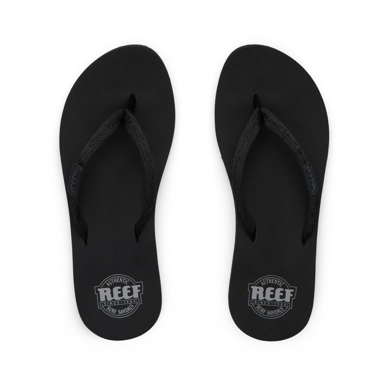 Reef Ginger Womens Beach Flip Flop, Soft Woven Strap Made From 100% Recycled PET, Black/Black, 6 - Image 5