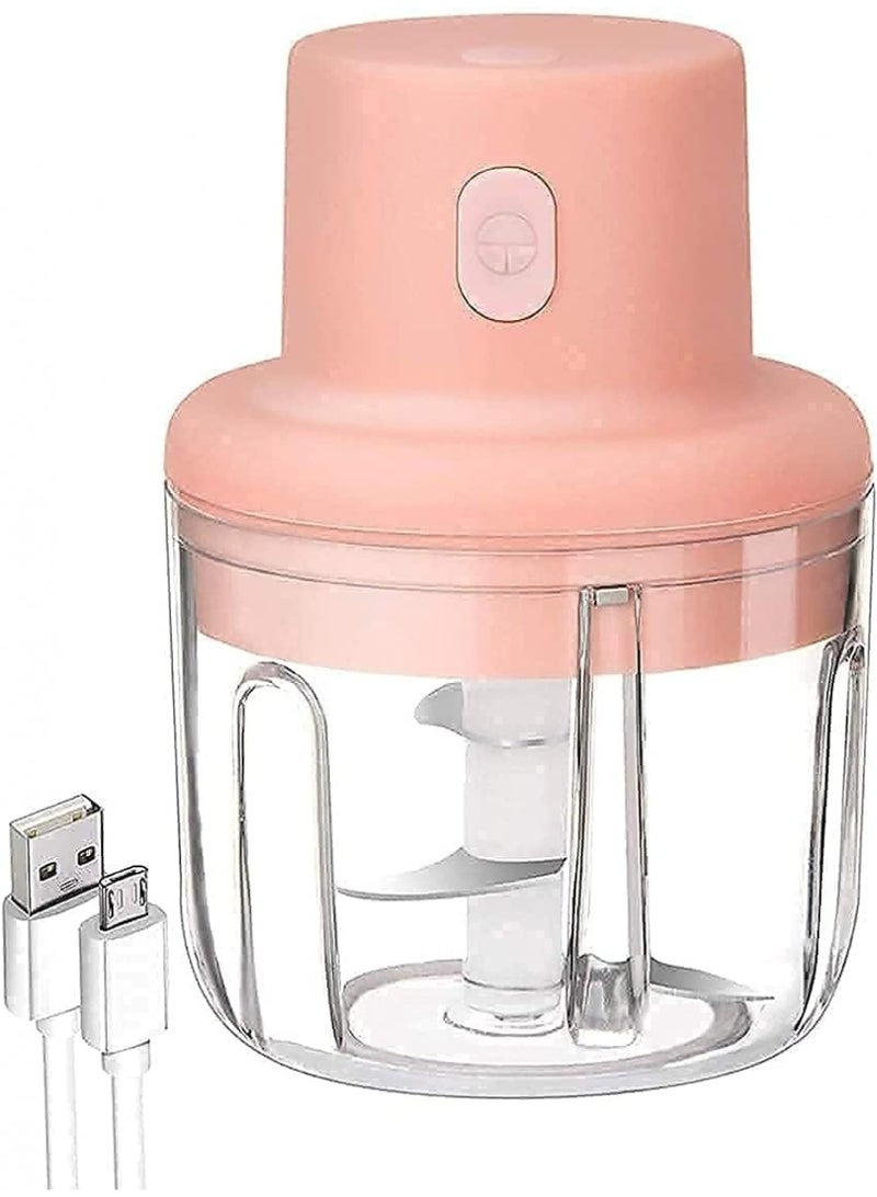 Electricals Mini Garlic Chopper Vegetable Fruits Onion Cutter Machine for Kitchen | Electric Blinder Grinder Machine for Home with USB Charging Cable - Image 1