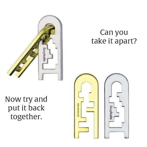 BePuzzled |Keyhole Hanayama Metal Brainteaser Puzzle Mensa Rated Level 4, for Ages 12 and Up - Image 4