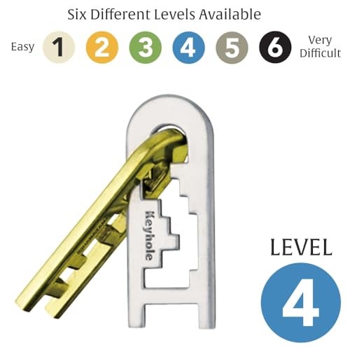 BePuzzled |Keyhole Hanayama Metal Brainteaser Puzzle Mensa Rated Level 4, for Ages 12 and Up - Image 5