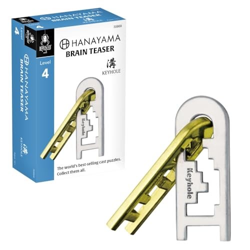 BePuzzled |Keyhole Hanayama Metal Brainteaser Puzzle Mensa Rated Level 4, for Ages 12 and Up - Image 1