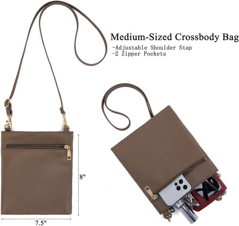 Idesort Large Crossbody Bags Ladies Shoulder Handbags Purse and Wallet Set for Women Totes Hobo Purses - Image 3