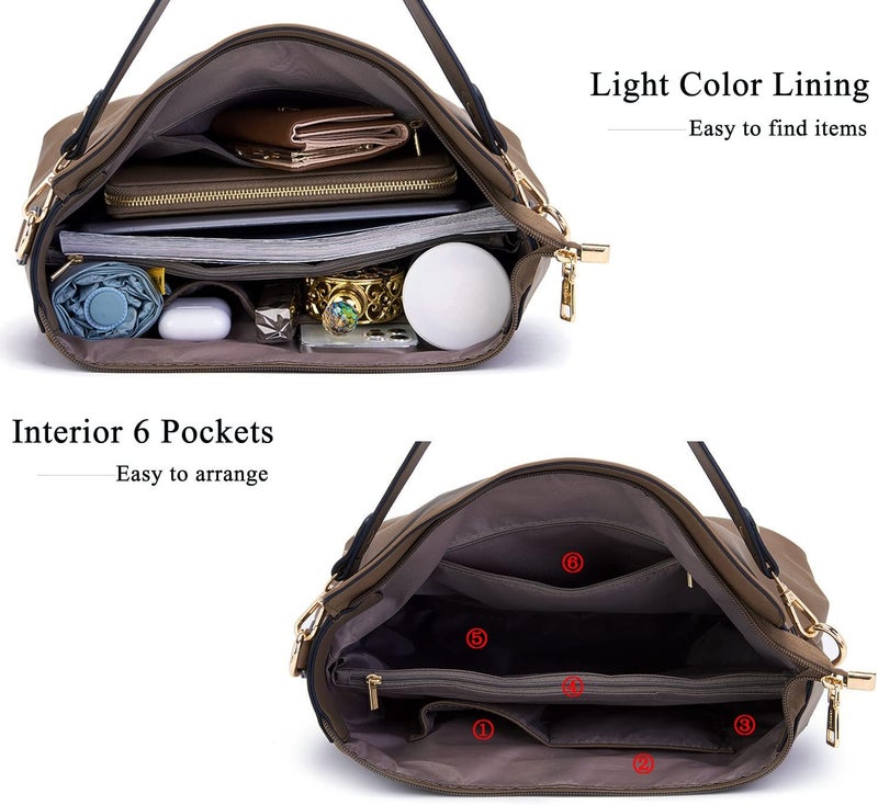 Idesort Large Crossbody Bags Ladies Shoulder Handbags Purse and Wallet Set for Women Totes Hobo Purses - Image 5