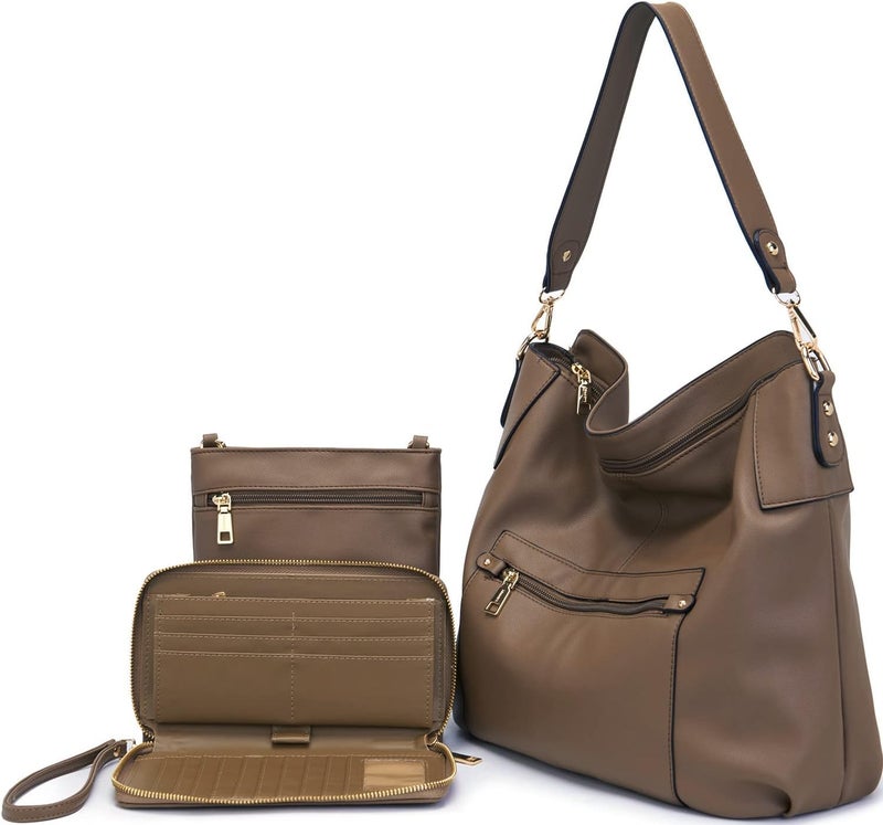 Idesort Large Crossbody Bags Ladies Shoulder Handbags Purse and Wallet Set for Women Totes Hobo Purses - Image 1