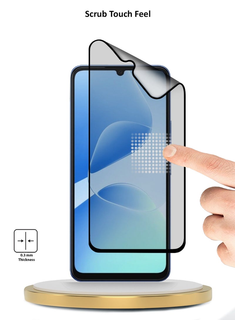Wtech Infinix Hot 60i 5G 2025 Premium Nano Ceramic Full Glue Full Cover Matte Flexible Screen Protector (MSCNMN) - Clear/Black - Image 3