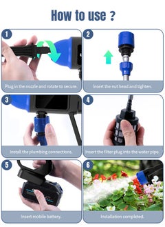 APEX 50Bar Cordless Pressure Washer - 15000mAh Brushless Portable Power Cleaner for Car Washing & Garden Cleaning  - Image 5