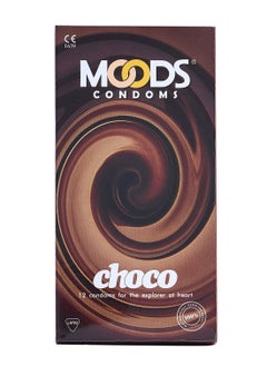 Moods Chocolate Condoms 12's Made With Natural Rubber Latex  - Image 1