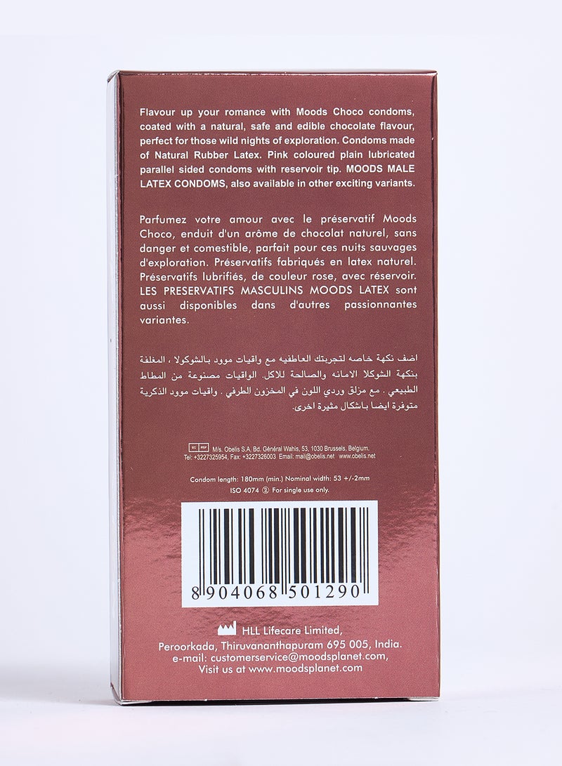 Moods واقيات ذكرية بالشوكولاتة مكونة من 12 قطعة مصنوعة من المطاط الطبيعي - Image 4