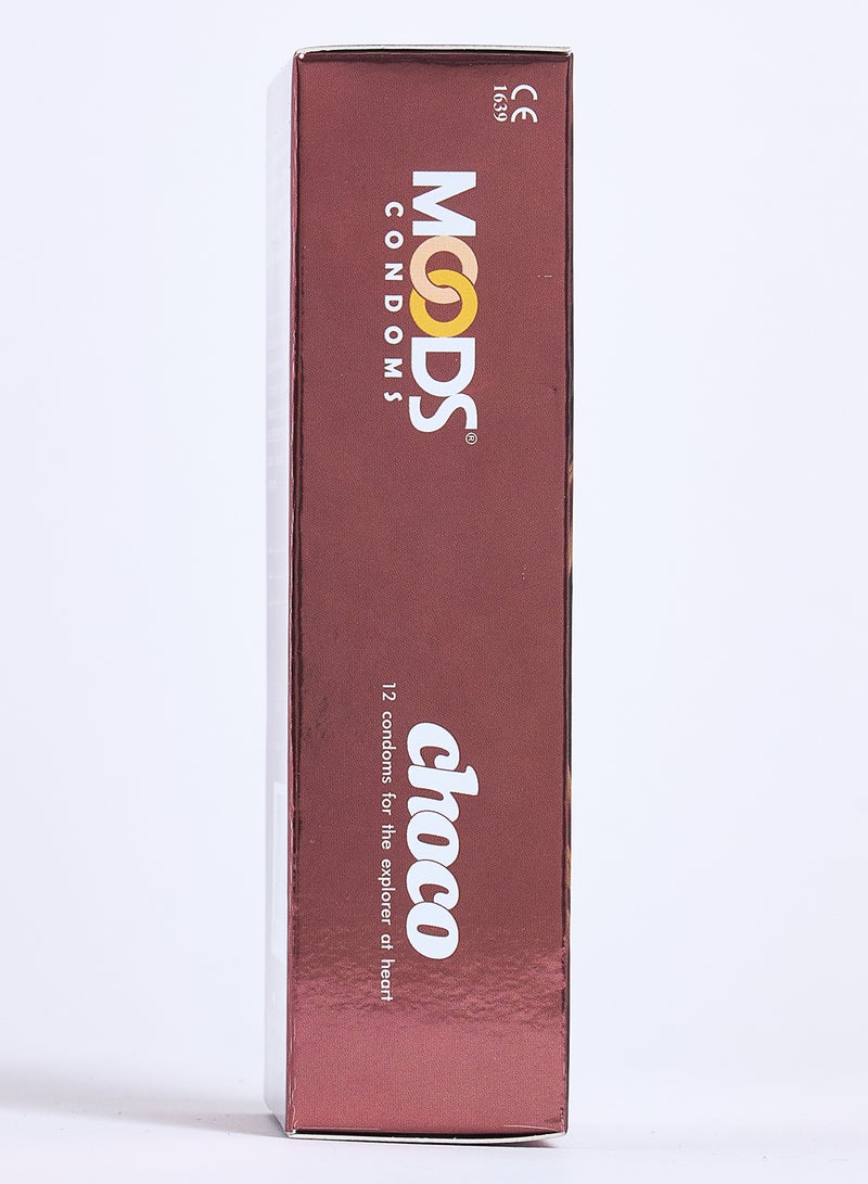 Moods واقيات ذكرية بالشوكولاتة مكونة من 12 قطعة مصنوعة من المطاط الطبيعي - Image 3