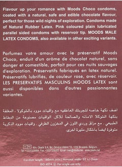 Moods Chocolate Condoms 12's Made With Natural Rubber Latex  - Image 5
