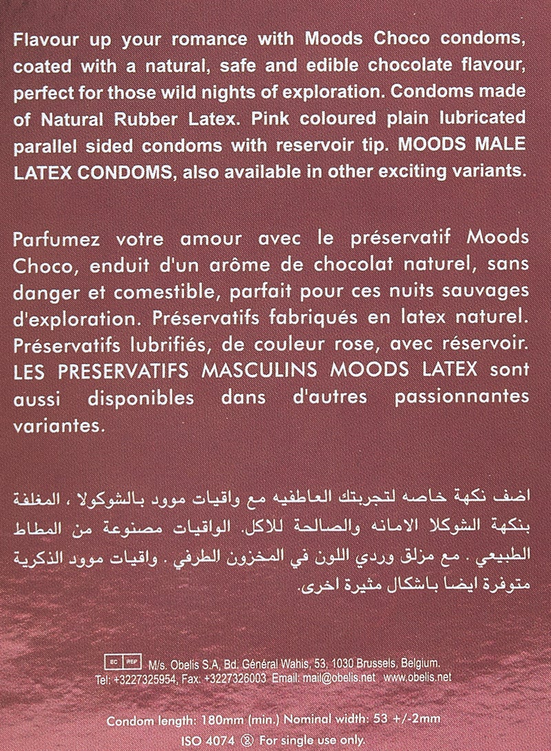 Moods واقيات ذكرية بالشوكولاتة مكونة من 12 قطعة مصنوعة من المطاط الطبيعي - Image 5