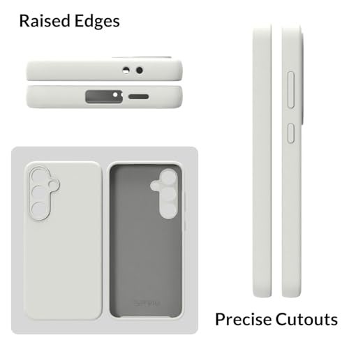 SPRIG Compatible with Samsung Galaxy S24 fe Premium SilkTone Back Cover Drop Tested Shock Proof Mobile Case for Men, Women, Boys and Girls with Camera Protection (Light Grey) - Image 3