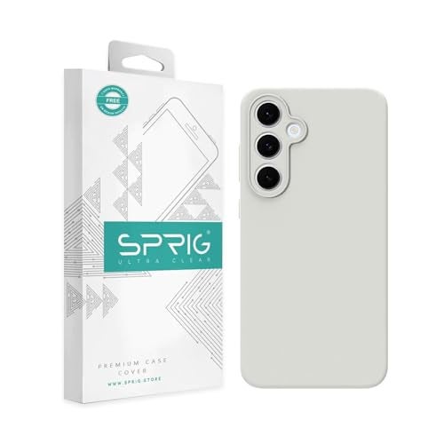 SPRIG Compatible with Samsung Galaxy S24 fe Premium SilkTone Back Cover Drop Tested Shock Proof Mobile Case for Men, Women, Boys and Girls with Camera Protection (Light Grey) - Image 1