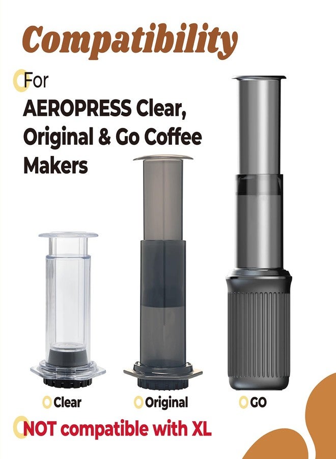 فلتر معدني من Xinafan لماكينة AeroPress Go Travel Coffee Press، فلتر قهوة قابل لإعادة الاستخدام من الفولاذ المقاوم للصدأ لماكينة AeroPress الأصلية، فلاتر قهوة شفافة، ملحقات، إسبريسو منزلي، قهوة باردة، فلتر فرنش برس - Image 3