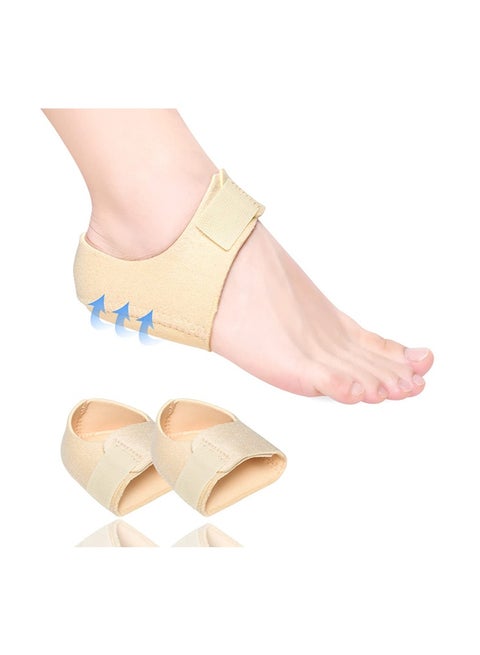 Plantar Fasciitis Heel Cups for Heel Pain ,Heel Protectors Heel Sleeves Pads, Heel Support for Heel Pain, Heel Spur, Cracked Heels for Women and Men (Beige)