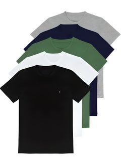 Four Man Cotton Textured 5 Piece T-Shirt Set  - Image 1