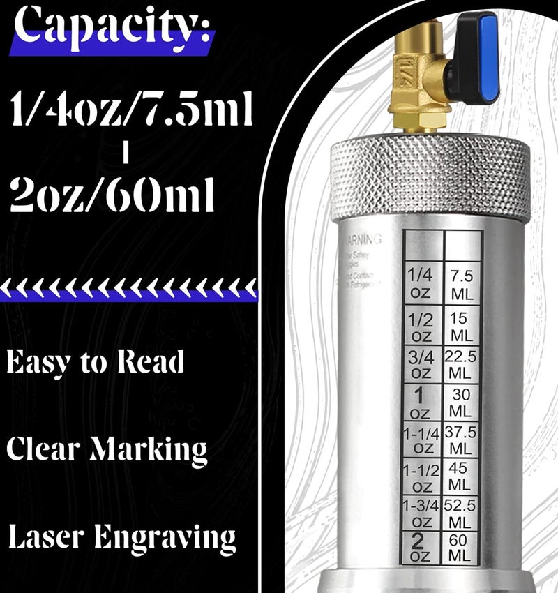 GallopMax R1234YF & R134A AC Oil Dye Injector Kit with Quick Couplers and Measuring Cup - Image 3
