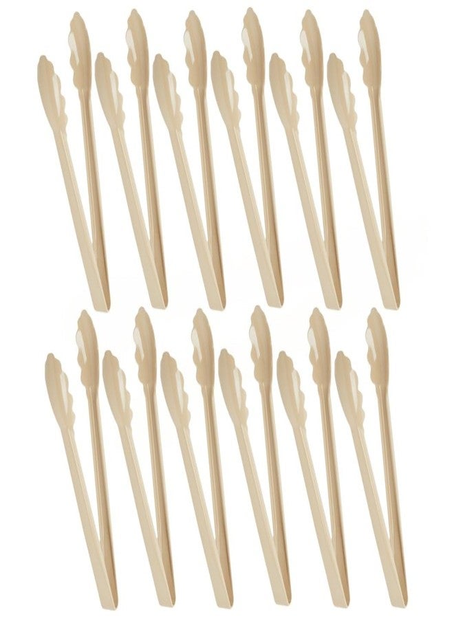 Soro Essentials- 12” Polycarbonate Utility Tongs Beige Color Set of 12- Scallop Grip Serving Tongs Kitchen Tongs Buffet Tongs for Serving Food Parties Holiday Buffet Catering Home Kitchen Restaurant - Image 1