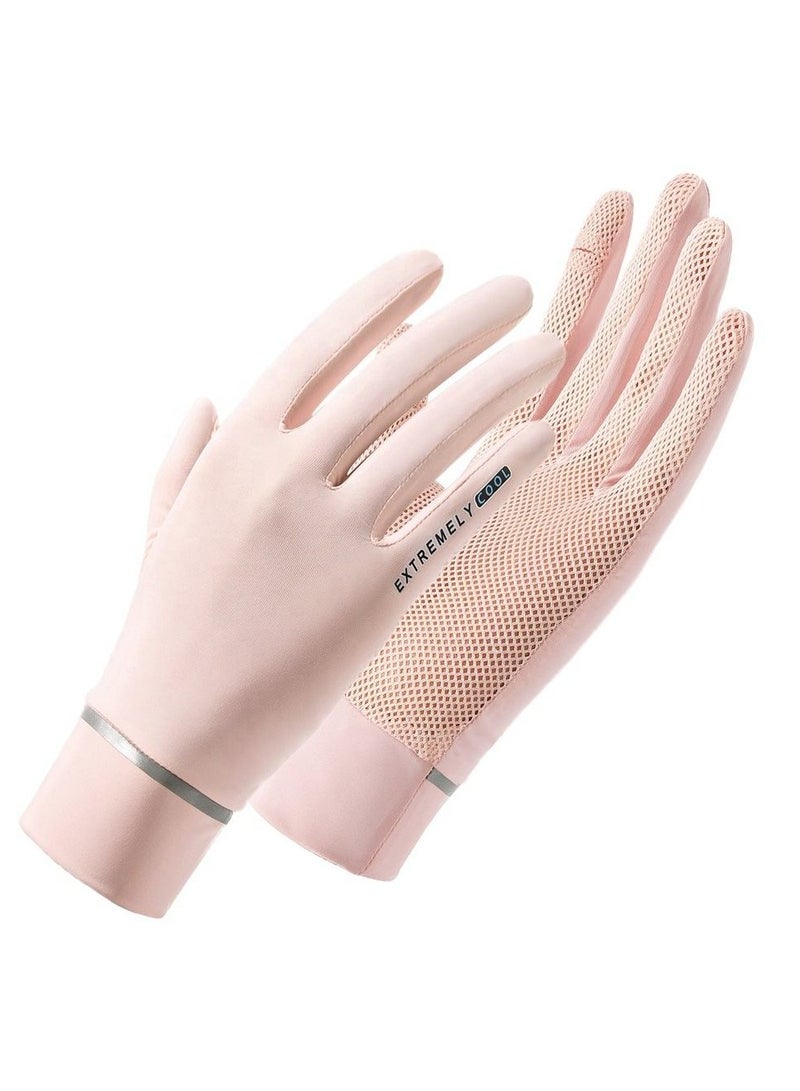 قفازات نسائية واقية من الشمس للحماية من الأشعة فوق البنفسجية، قفازات صيفية للوقاية من الشمس، قفازات تعمل باللمس للقيادة وركوب الخيل