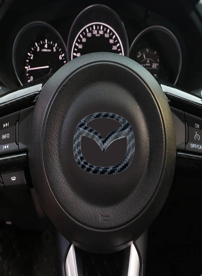 AROAQ Car Steering Wheel Sticker for Mazda 3 Axela 6 Atenza CX-5 2 Demio CX-3 CX-30 MX5 CX30 Emblem Decal - Image 2