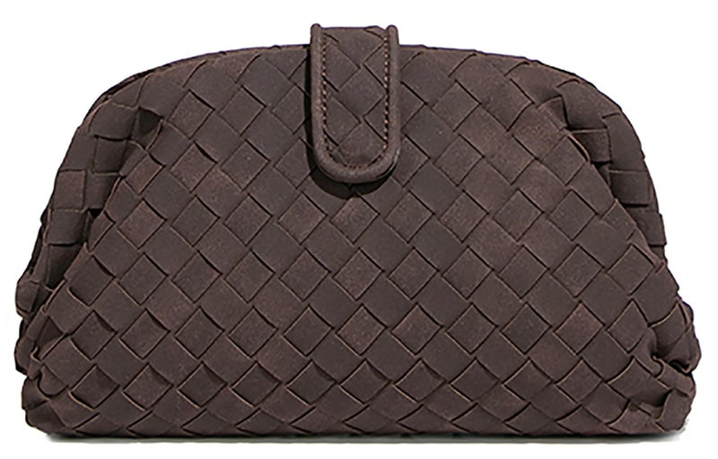 Molodo Suede Woven Bags for Women Shoulder Bag Handwoven Crossbody Bag Satchel Woven Purses - Image 1