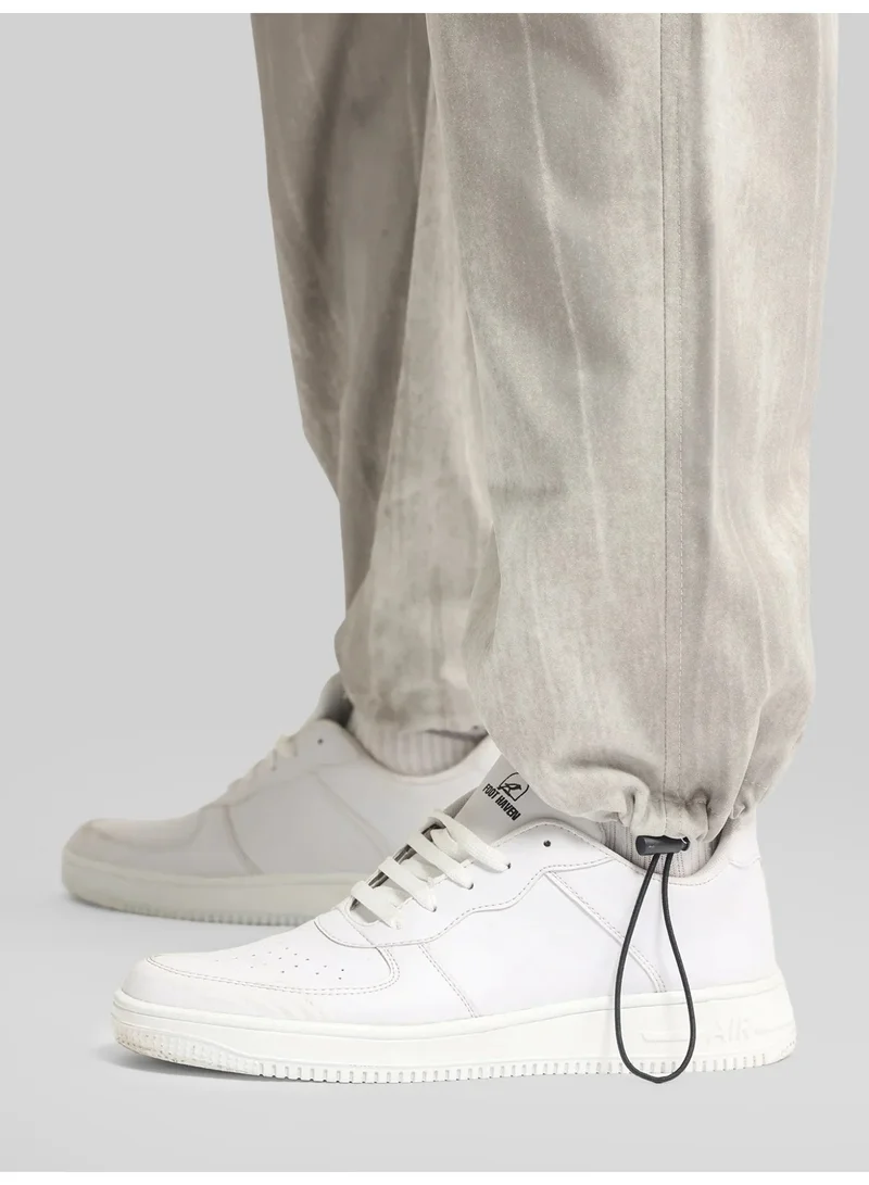 Maniac  Maniac Mens AOP Printed Grey Cotton Blend Baggy Cargo Pant for Men | Best Price UAE