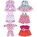 BABESIDE 6Piece Alive Baby Doll Clothes and Accessories Set for 810 Inch Dolls Includes Cute Dresses Skirts and Tops for Baby Dolls for KidsNot Doll - Image 2