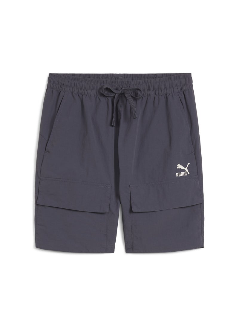 PUMA CLASSICS Mens Grey Cargo Shorts - Image 1
