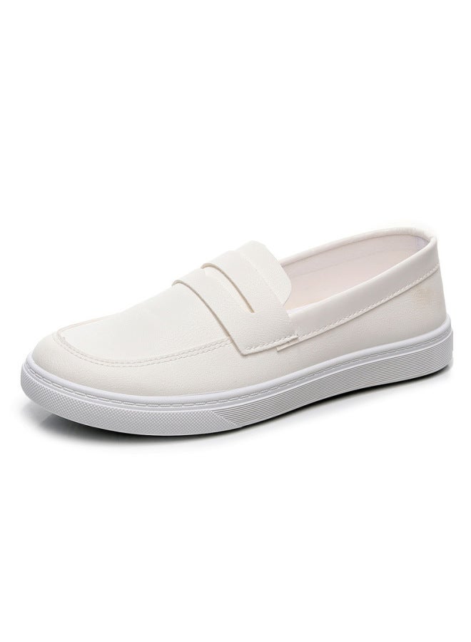 New Nurses Shoes Non-slip Soft-soled Casual Shoes Special Work Shoes For Medical Staff Slip-on Leather Shoes