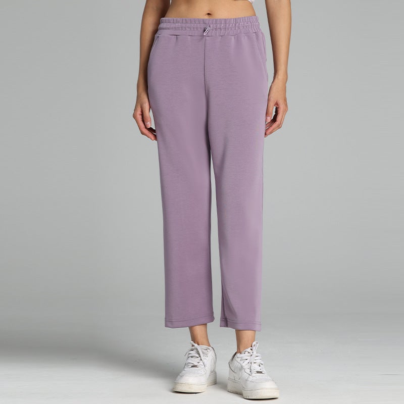 اسم المحتوى ناريلا Modal Cropped Softstreme Yoga Pants High Waist Wide Leg Distilled coffee - Image 3