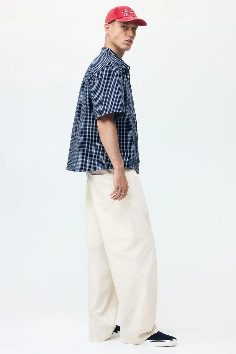 H&M  Loose Fit Cotton canvas trousers for Men | Best Price UAE